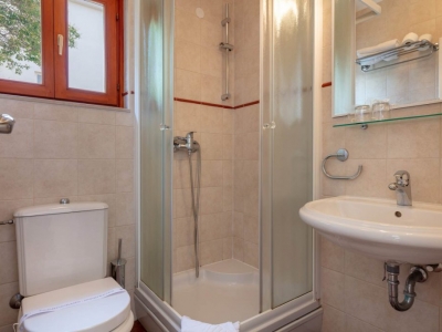 Shower cabin in the bathroom